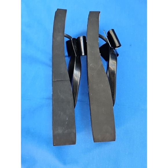 Brighton Bowie Flip Flops Sandals BIG BOW RHINESTONE‎ Wedge Blingy Sz 9/9.5 - Picture 7 of 9